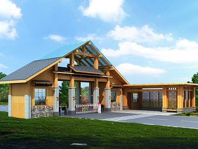 Modern Gate Scenic Area 3d model Modern Gate Scenic Area 3d model