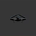 Detailed Blue Vintage Airplane Model Featuring Star Emblem Propeller And Wings