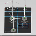 Industrial Wind Turbine Equipment With Control Panel And Monitoring System Model