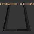 Modern Rustic Wooden Table With Natural Wood Grain And Black Metal Legs