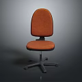 Comfortable Orange Fabric Office Chair with Swivel Base and Rolling Wheels