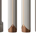 Modern Architectural Columns With Sleek Lines Metallic Accents And Varied Geometric Designs