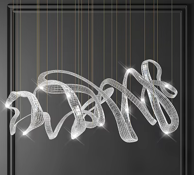 Modern Crystal Chandelier Art Crystal Lamp 3d model
