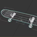 Black Cracked Design Wooden Skateboard With Sturdy Wheels For Sports Activities