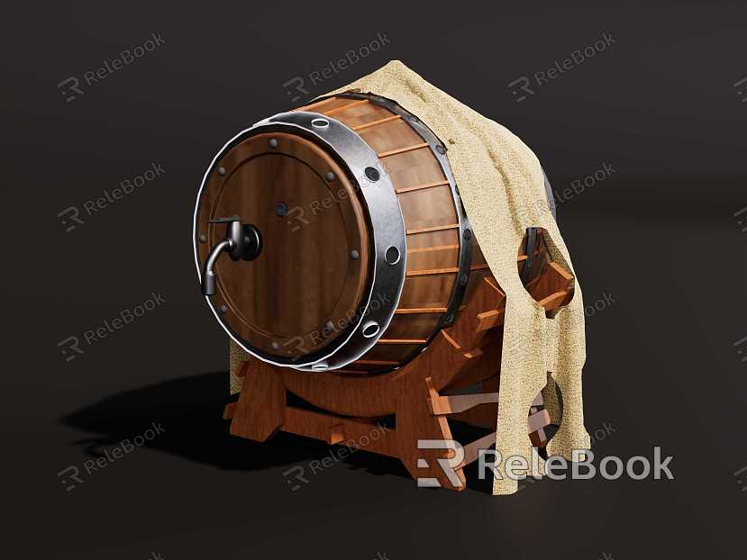 Oak Barrel Whiskey Barrel model