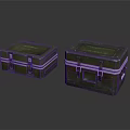 Two Green Metal Storage Boxes With Transparent Lids And Secure Latches