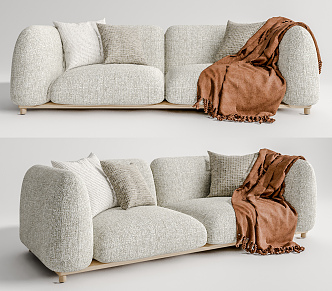 Modern double sofa 3d model