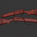 Vintage Shotguns Featuring Wooden Stocks And Metal Components In High Definition Side By Side