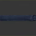 3D Modeled Weapon Pistol With Blue Body Purple Grip And Red Accents Design