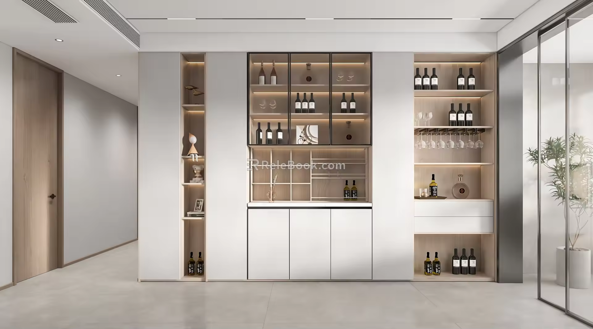 wine cabinet SU model 3d model