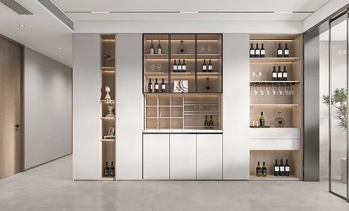 wine cabinet SU model 3d model