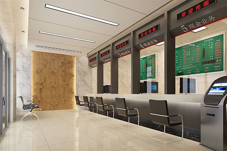 Modern Hall Office Hall 3d model