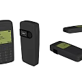 Nokia Classic Feature Phones Flip And Bar Design With Keypad 3d model