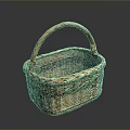 Practical Brown Wicker Handbasket With Woven Texture And Lightweight Design For Daily Household Storage