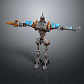 Robot Assistant Small Robot Butler Robot Butler Figure Game Figure 3d model