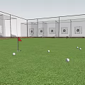 Sports Stadium Floor Plan With Green Lawn And Surrounding Stands Structure
