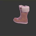 Warm Brown Leather Boots with Fleece Lining and Lace Up Design Daily Use Essential