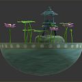 Modern Lotus Pond 3d model