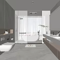 Modern toilet 3d model