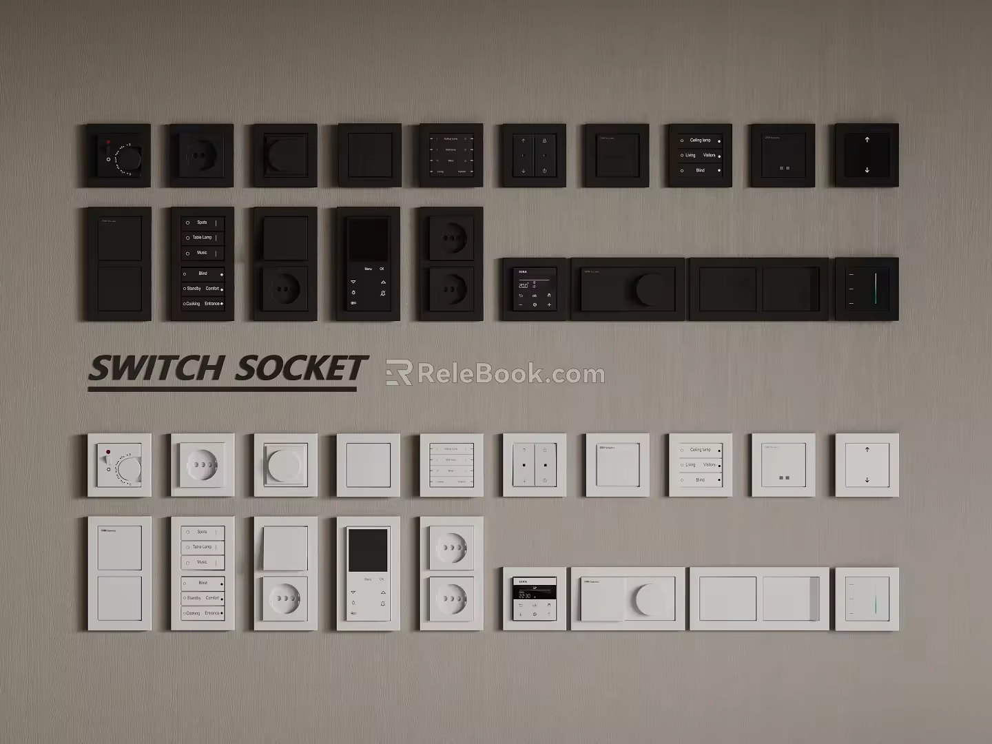 Modern switch socket 3d model