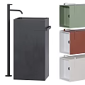 Modern Minimalist Washbasin Collection With Gray Green Brown And White Color Options