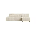 Modern Beige Modular Sectional Sofa With Plush Fabric And Comfortable Seats 3d model