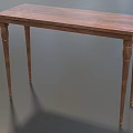 Classic Solid Wood Dining Table With Elegant Wooden Surface And Four Legs 3d model