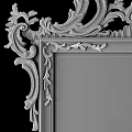Two Ornate Vintage Carved Mirrors With Intricate Decorative Frame Design
