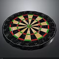 Colorful Numbered Dartboard With Darts In Colorful Sections For Home Recreational Use