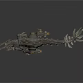 Mechanical Dinosaur Character With Metal Skeleton Gears And Mechanical Parts Design