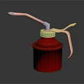 Industrial Equipment Red Oil Can With Metal Nozzle And Handle For Lubrication