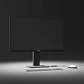 Modern Computer Desktop Setup Featuring Monitor Keyboard Mouse And Clean Design