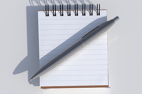 Notebook Pen Ballpoint Pen 3d model