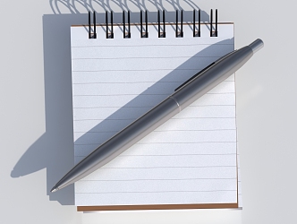 Notebook Pen Ballpoint Pen 3d model