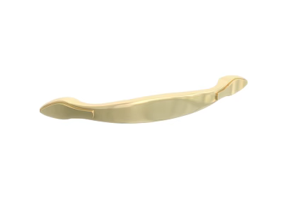 Modern Gold Curved Handle With Smooth Design For Cabinet And Drawer Decor 3d model