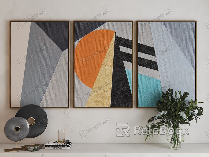 Modern abstract painting Geometrical Hanging Painting model