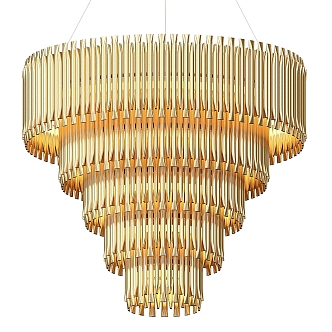 Modern chandelier MATHENY gold delightfull 3d model