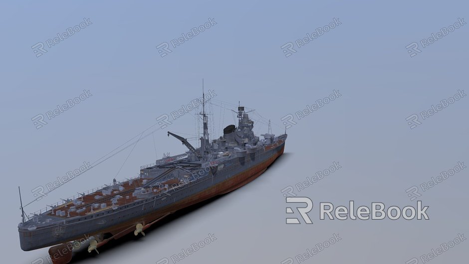 modern warship battleship destroyer model