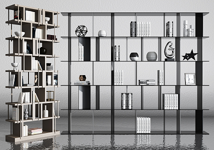 Modern Bookshelf 3d model