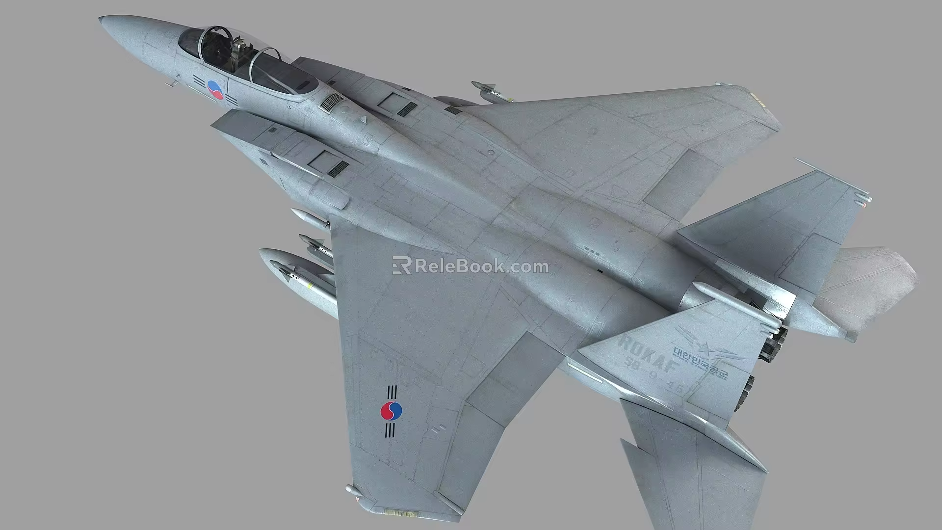 PBR imaginary enemy F15C F15J F15K Eagle fighter Japan Air Self-Defense Force South Korea US Air Force fighter 3d model