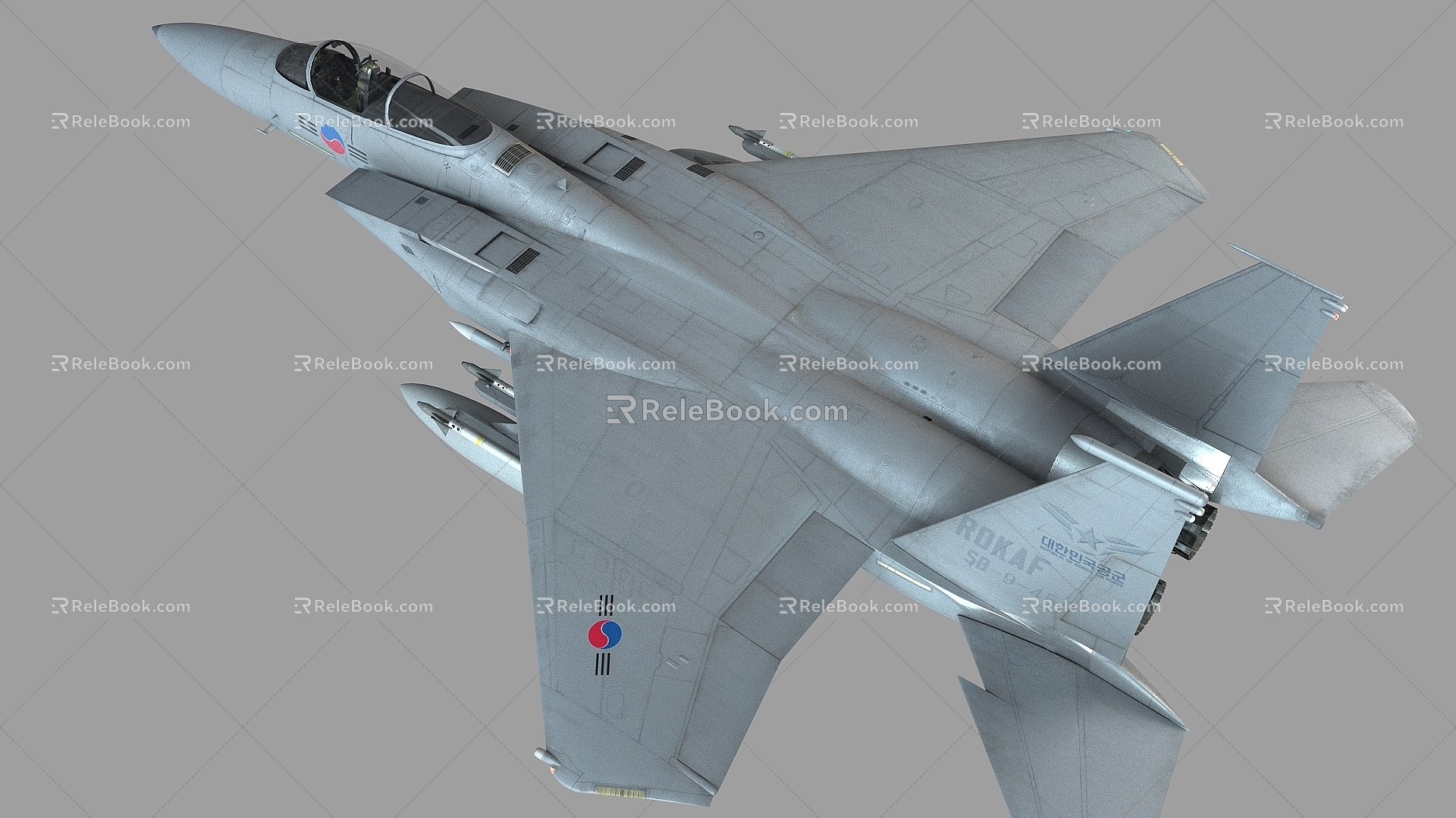 PBR imaginary enemy F15C F15J F15K Eagle fighter Japan Air Self-Defense Force South Korea US Air Force fighter 3d model