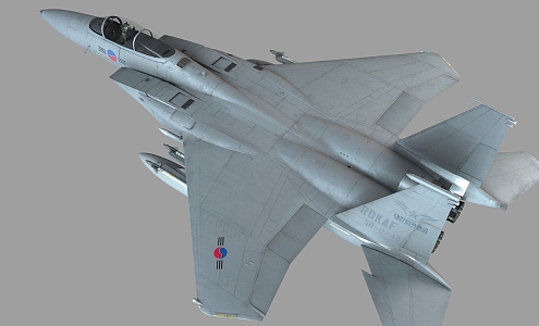 PBR imaginary enemy F15C F15J F15K Eagle fighter Japan Air Self-Defense Force South Korea US Air Force fighter 3d model