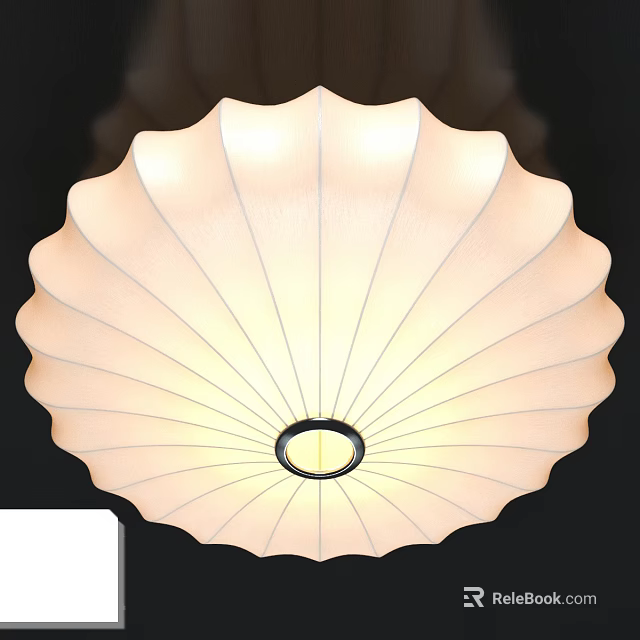 Modern Shell Shaped White Ceiling Light with Soft Glow for Home Interior 3d model