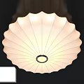 Modern Shell Shaped White Ceiling Light with Soft Glow for Home Interior 3d model