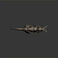Realistic Triceratops 3D Model With Detailed Golden Brown Texture And Sharp Horns