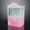 Commercial Pink Ducks Claw Machine With Transparent Display Window And Decorative Top