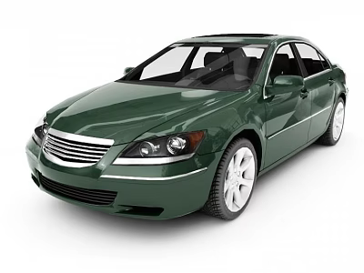 Modern Green Sedan Car With Sleek Front Design And Silver Alloy Wheels 3d model