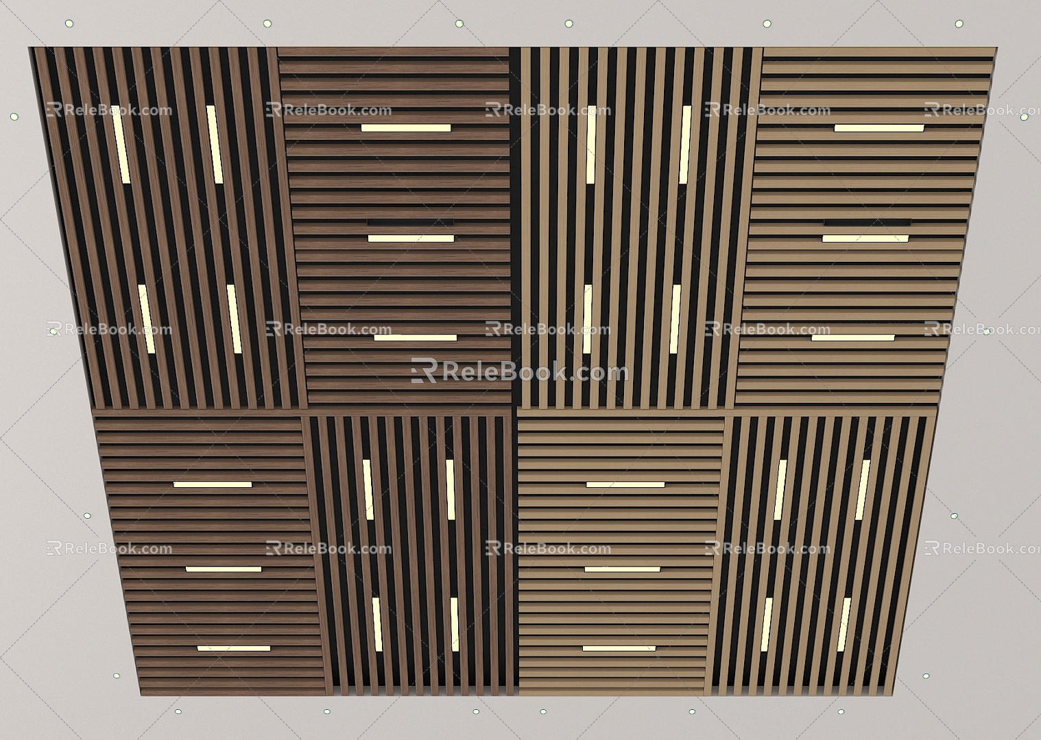 Modern Ceiling Aluminum Square Ceiling Grille Ceiling Square Ceiling 3d model