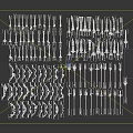 Various Fantasy Weapon Collection with Swords Bows Staves and Daggers Arranged Neatly