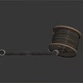 Industrial Equipment Wooden Cable Spool And Bending Steel Tube Component